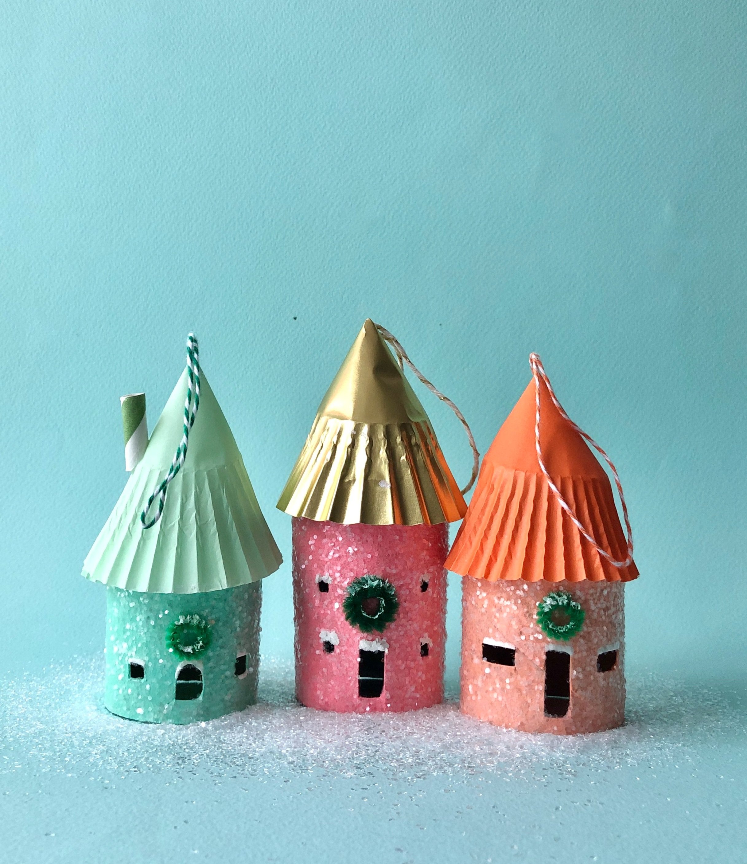 Weekend Holiday Project: Glowing Mini House Ornaments Made From Toilet  Tubes! — super make it